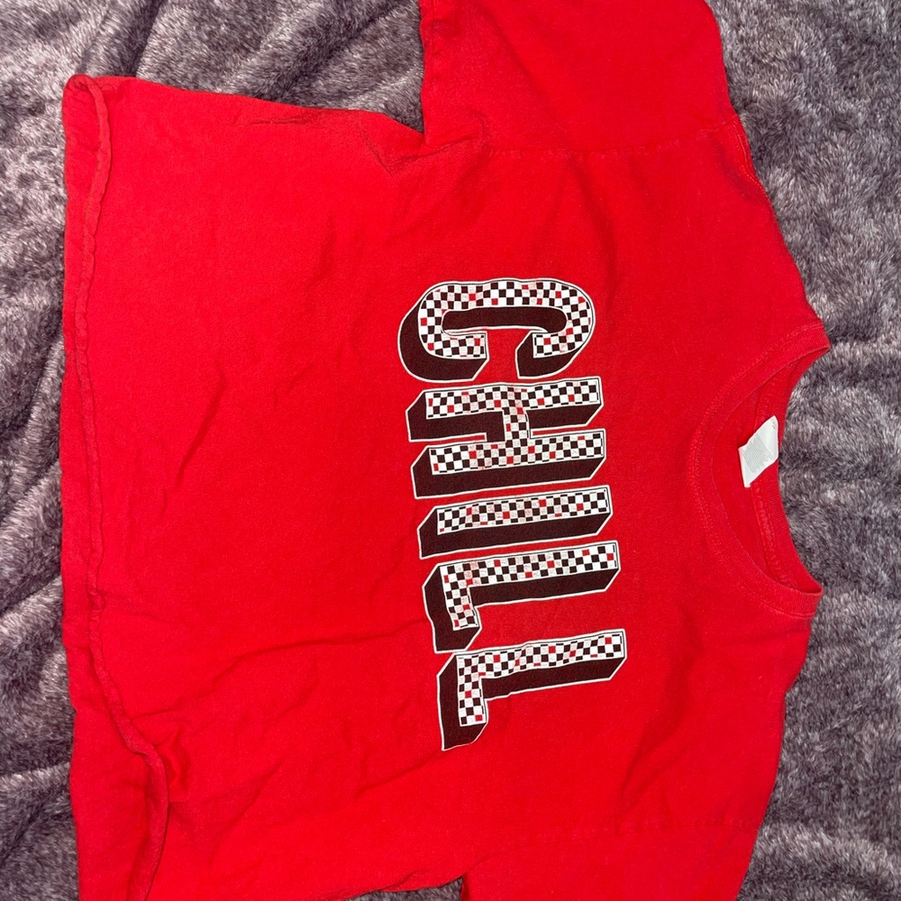 Red crop top
